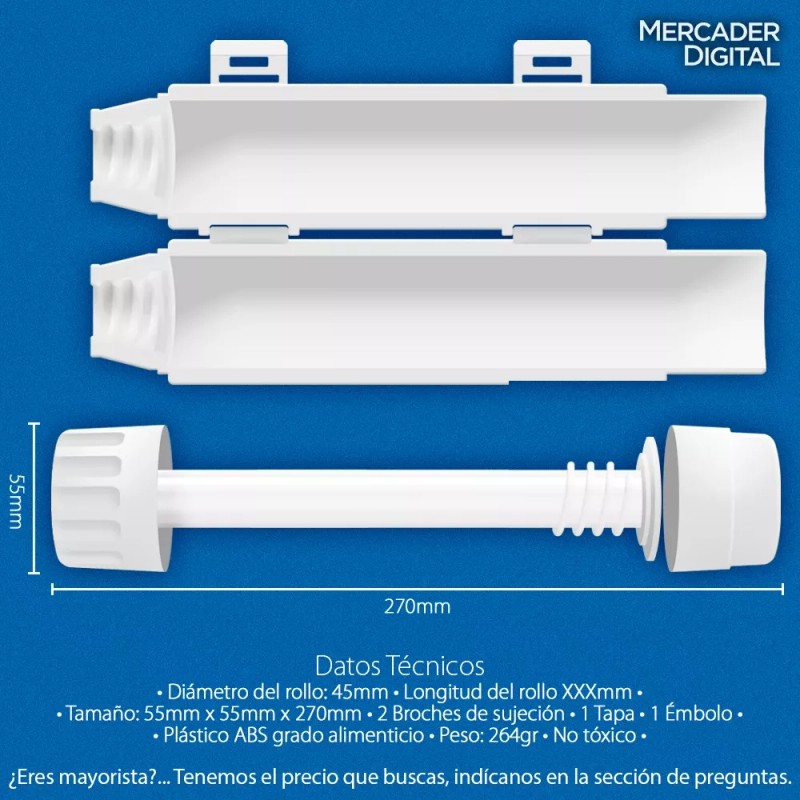 Mercader Digital Molde Para Rollos Máquina Sushi Bazooka Maki Reutilizable