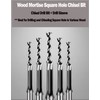 MAX-CRAFT 6Pcs Wood Square Hole Mortise Chisel Bit Woodworking Drill