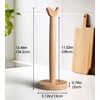 KitchLife Cute Wooden Paper Towel Holder Countertop - Solid Freestanding