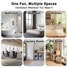 Vertical Window Exhaust Fan for Sliding Windows, Retractable Window Fan