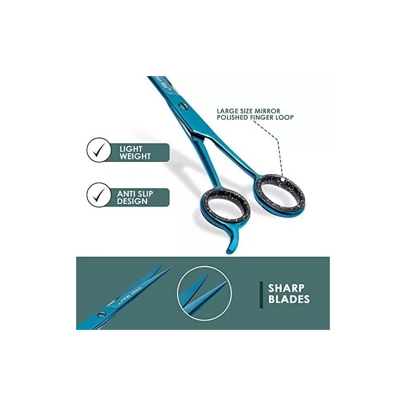 Green Max Tijeras Profesionales Para Cortar El Cabello, Color Azul