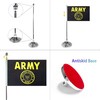 WXTWK 2 Pack American USA Gold Crest Desk Flag Small