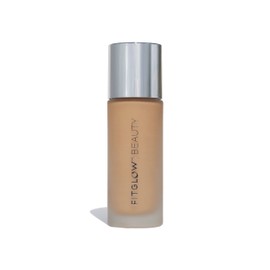 Fitglow Beauty - Natural Foundation+ Photo-Filtering Foundation | Vegan, Woman-Owned Clean Beauty (F3.7 - Medium Warm, Golden Undertones)