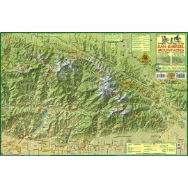 San Gabriel Mountains California Trail Map Poster