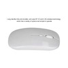 Wireless Mouse Rechargeable DualMode 2.4G Ergonomic Mute Optical Computer Accessories(White