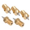5Pcs 3D Printer Nozzle Set Brass with Stainless Steel Tips
