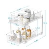 Vtopmart 4 Pack Bathroom Organizer, 2 Tier Clear Under Sink