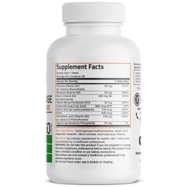 Bronson Super B Vitamin B Complex Sustained Slow Release (Vitamin B1, B2, B3, B6, B9 - Folic Acid, B12) Contains All B Vitamins 60 Tablets