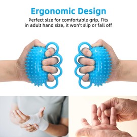 AOWVUTS Handtrainer Fingertrainer Ball Igelball Weich Gummi Knetball Power Training Ball Finger Training Massageball Stressball für Hände Therapie Arthrose Lindert Stress Karpaltunnelsyndrom