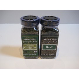 Trader Joe's Spices of the World Organic Oregano .45 Oz & Basil .3 Oz Bundle