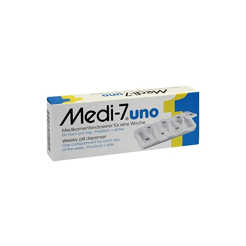 MEDI 7 Uno Medication Dispenser for 7 Days, Pack of