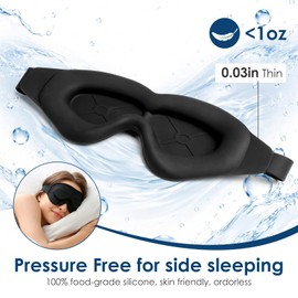 Sleep Masks Designed to Relief Dry Eyes, Upgraded 3D Silicone Moisture Chamber Glasses for Dry Eyes Relief, Hydrating Sleep Goggles for CPAP Users