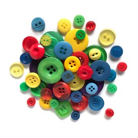 Buttons Galore Bright Color Grab Bag with Craft and Sewing Buttons, 6-Ounce