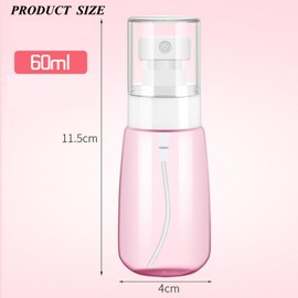 8Packs 2Oz 60ml Travel Spray Bottles Fine Mist Hairspray Bottle Plastic Empty Spray Bottles Refillable Leak Proof Spray Bottle for Perfume Essential Oils Toners Pink Color