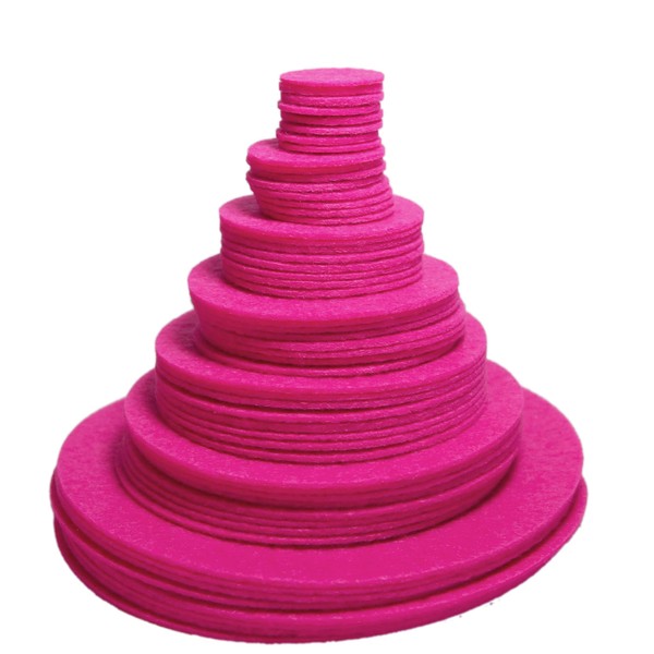 Playfully Ever After Pink Stiff Felt Circle (3/4 to 4