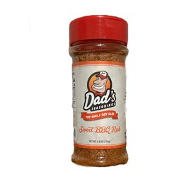 Dad's Seasonings Sweet BBQ Rub & Seasoning - Sweet, Smoky, and Savory Dry Rub for Pork Ribs, Pulled Pork, Chicken, and BBQ Meats – Premium Ingredients - Made in USA (4.8oz)