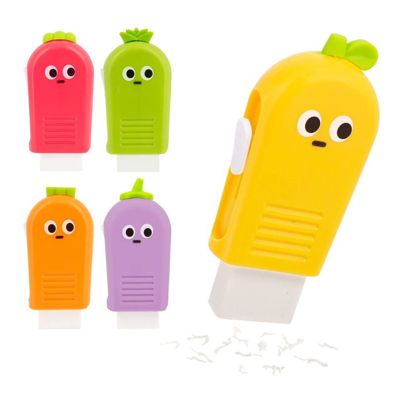STARPLAST FRUIT AND VEGETABLE Erasers Rectangular shape, rubber dispenser, 5