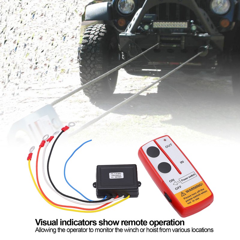 Universal Winch Wireless Remote Control Switch Kit with Receiver 12V