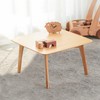 Square Tatami Table, Bamboo Coffee Table for Living Room Bedroom
