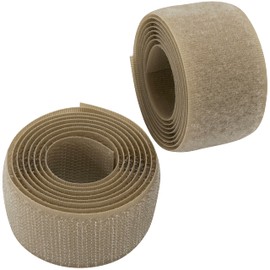 AERZETIX - C65965 - hook and loop tape/roll 30 mm 1 meter - organizer/cable tie - strap for clothes bags - made of polyamide and polyester - colour: dark beige