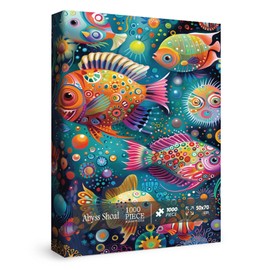 Magic Ocean Fish Puzzle for Adult 1000 Piece, Nature Sea Jigsaw Puzzle Scenery, Colorful Marine Animal Puzzle