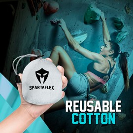 Rock Climbing Chalk Ball - SpartaFlex Gym Chalk for Weightlifting - 65g Chalk Ball