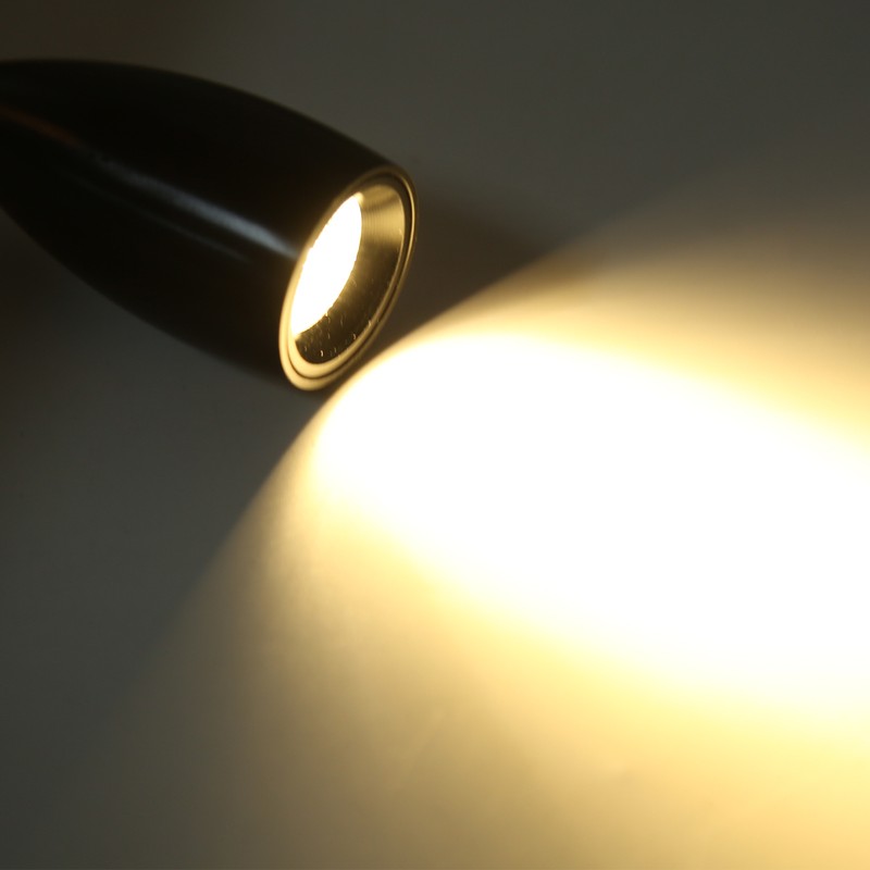 LED Reading Light 3W Wall Mount Reading Lamp Flexible Gooseneck