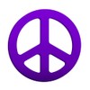 CafePress Purple Fade Peace Sign Sticker Square Bumper Sticker Car