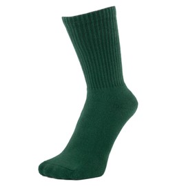 ZAKIRA Sports Crew Socks Made of Finest Combed Cotton for Men and Women, Green
