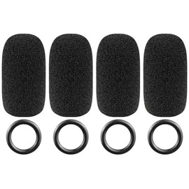 SOULWIT Replacement Mic Cover for Bose A20/A30 Aviation Headset, Microphone Spongue Filter 4-Pack Foam Cover WindScreen - Black
