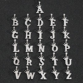 Initial Keychain Silver Rhinestone Initial Bag Charms for Handbags Purse Charms for Women Trendy Gift