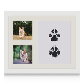 Oryzium Pet Paw Print Kit for Dogs Cats Memorial Gifts,DIY Dog Paw Print Photo Frame Impression Kit with Pet Safe Ink on Birthday,Memorial Day for Family Friendly,Wall Hanging or Stand