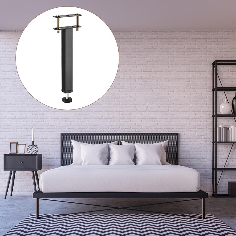 sourcing map 2 Sets Adjustable Height Bed Frame Support Legs