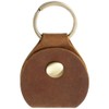 CALFOVERA Genuine Leather Guitar Pick Holder Keychain Brown Waterproof Scratchproof