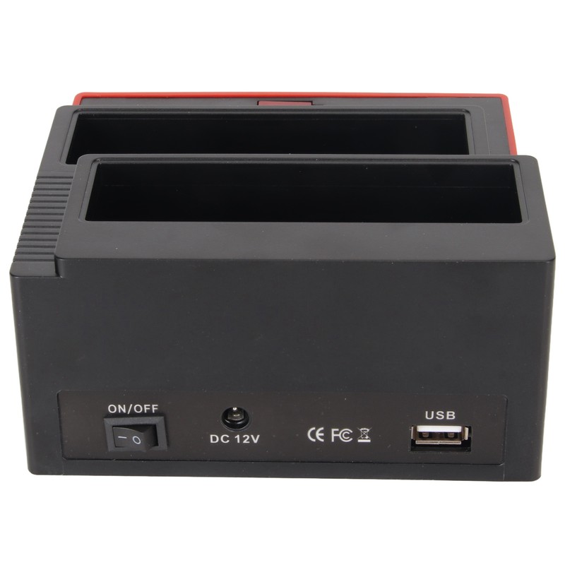 HDD Docking Station Dual Bay 480Mbps USB2.0 to SATA IDE