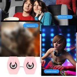 Portable USB Computer Speakers with RGB Lights & Volume Control - Hi-Fi Audio Quality for Laptop & Desktop