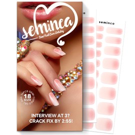 SEMINCA Semi Cured Gel Nail Strips-Semi Gel Nails for Working Women Neutral Tones Fake Nails, Boardroom Elegance, Smudge-Proof(Nebula Pupil)