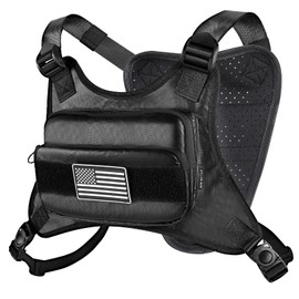 Sollos Bag Water Resistant Chest Pack for Men Tactical, Lightweight Front Running Vest Bag with Built, Minimalist Running Pack for Workouts for Running, Hiking, Workouts