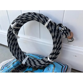 Generic Black and White Western Cowboy Rope. SOGA Charra. CHAVINDA. Saddle Horse Rodeo Rope. Lariat, 68 ft