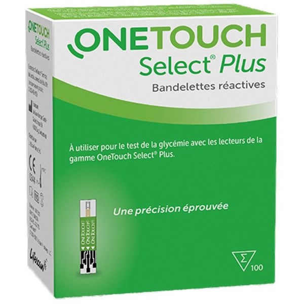 LIFESCAN Diabète OneTouch Select Plus Bandelette autosurveillance glycémie