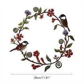 Entrance Door Outdoor All Year Round Wreath Wall Hanging Garland Artificial Wreath Decoration Flower Wreath Wall Art Bird Garland Metal Hanging Wreath Door Wall Farm House Decor Wreath for Wedding Store Entryway Wall Hanging Flower Garland Artificial Flo