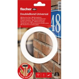 fischer Double Sided Universal Sticky Tape, High Strength