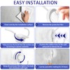 Bntuk Suction Cup Hooks, Large Double Shower Hooks for Inside