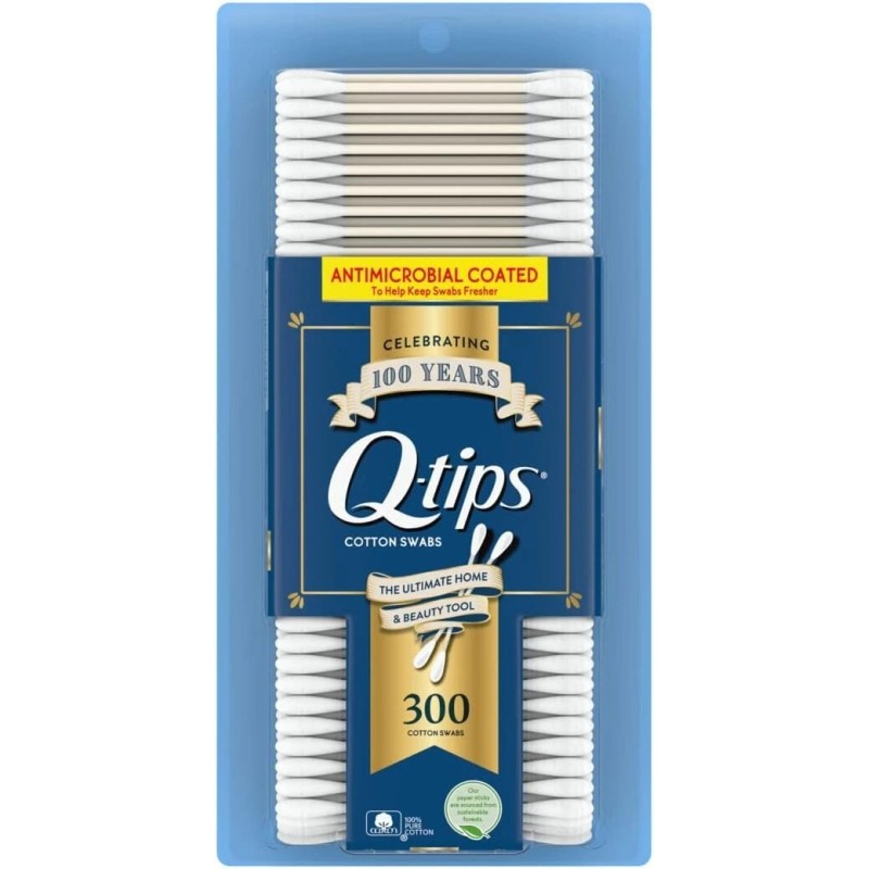 Hisopos de algodón Q-tips 300 unidades (paquete de 6) 1.800