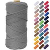 Binwat 5mm x100m Macrame Cord Thick Natural Cotton Cord DIY