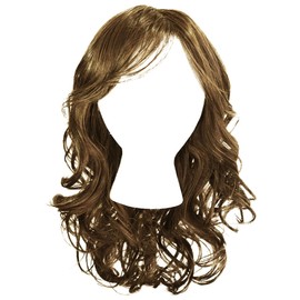 Hairuwear Hairdo Layered Appeal Shoulder-Length Long Soft Curls Style Wig, Average Cap - R11S+ Glazed Mocha