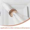Healifty 10 Rustic Wooden Napkin Rings Handmade Unfinished Circle Napkin