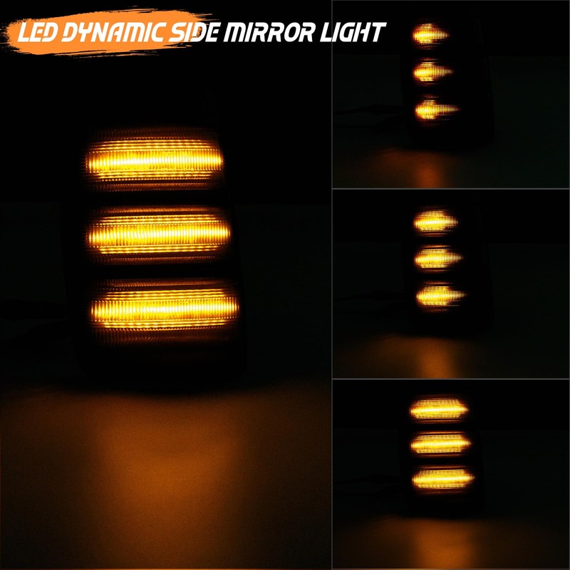 Aexploer Side Mirror Turn Signal Lights LED Assembly Compatible with