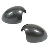 2 Pcs Door Side Rearview Mirror Cover Cap Carbon Fiber