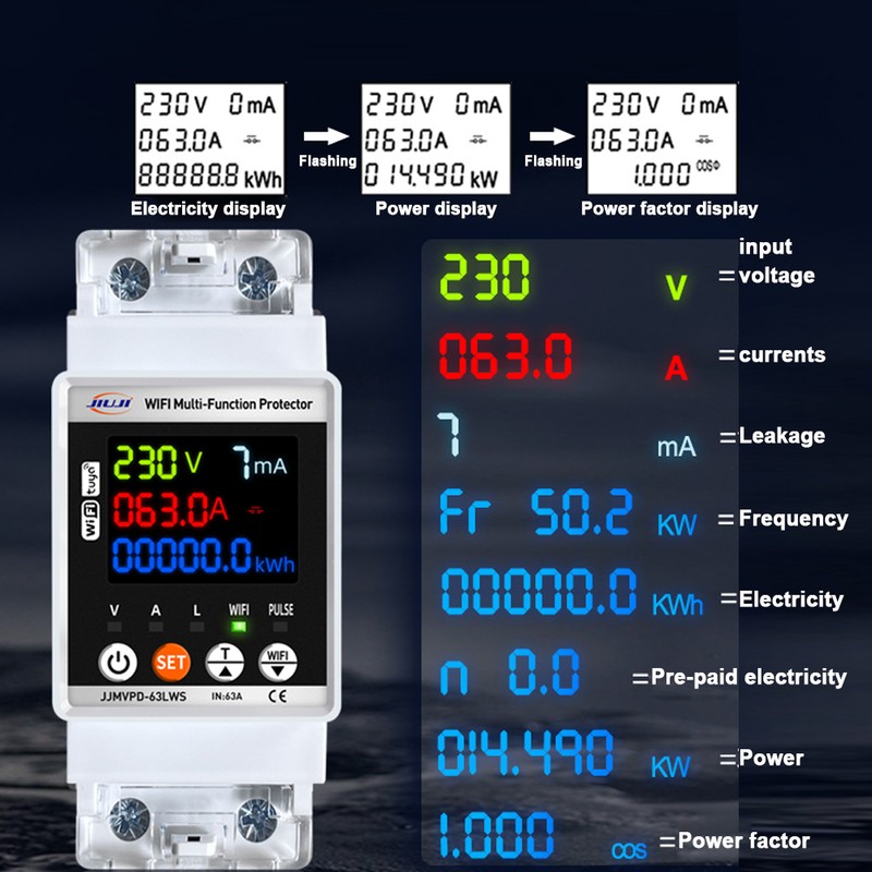 Tuya WiFi Automatic Reclosuring Protector Intelligent Circuit Breaker Single Phase